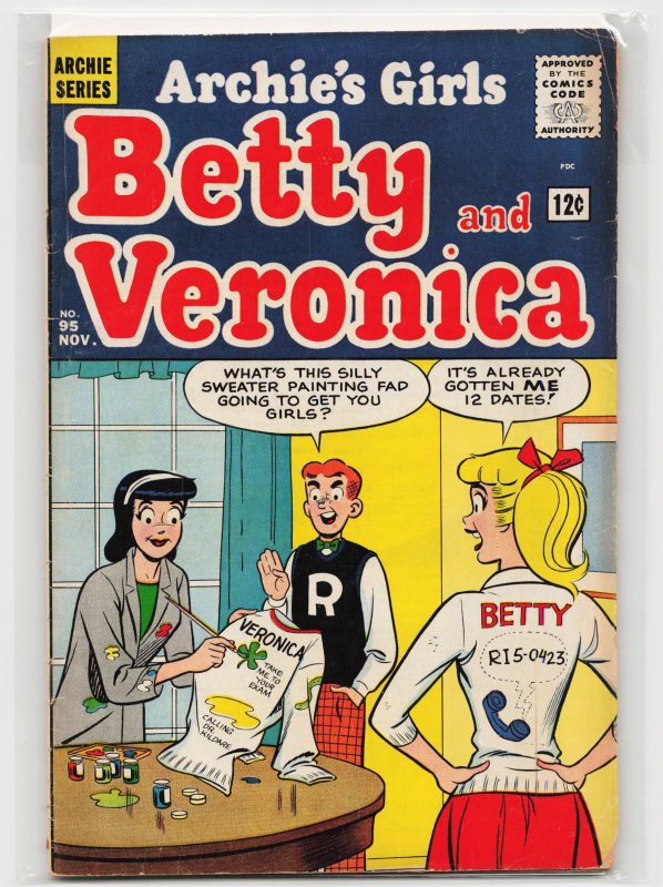 Archie's Girls Betty and Veronica #95 (Archie Comics, 1963), raw, ungraded comic book — front cover