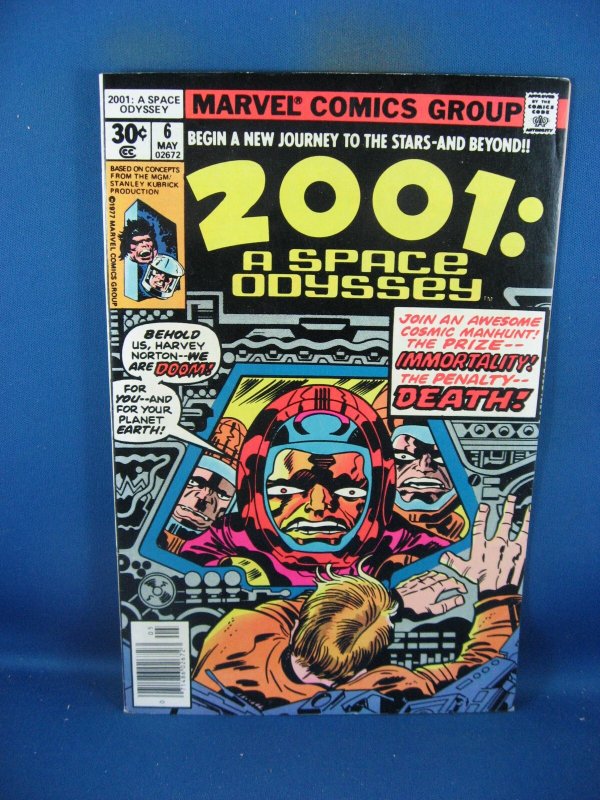 2001 a Space Odyssey 6 VF Kirby Marvel 1977 (Marvel Comics), raw comic book in VF condition — front cover