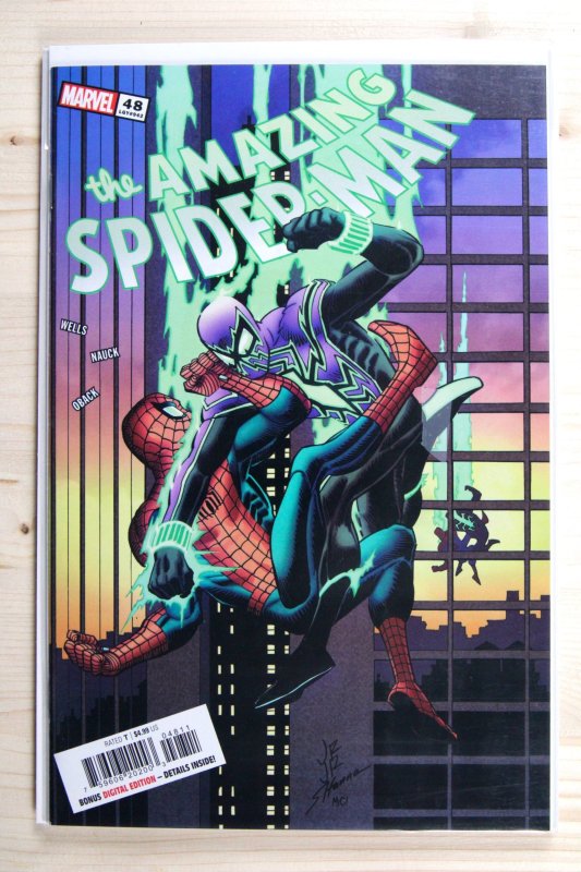 The Amazing Spider-Man #48 (Marvel Comics, 2024), raw comic book in NM+ 9.6 condition — front cover