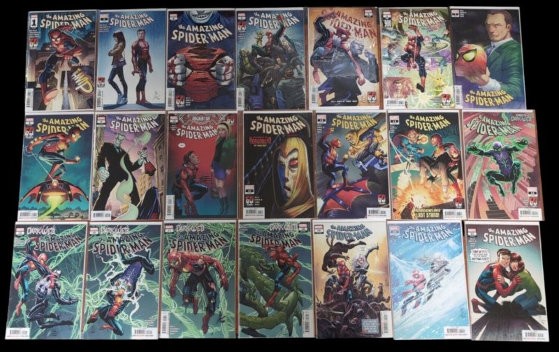 The Amazing Spider-Man #1-48 + #1 Gang War First Strike Wells Romita Jr. 2022 (Marvel Comics, 2022), raw, ungraded comic book — front cover