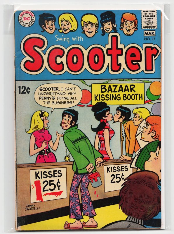 Swing with Scooter #17 (Archie Comics, 1969), raw, ungraded comic book — front cover