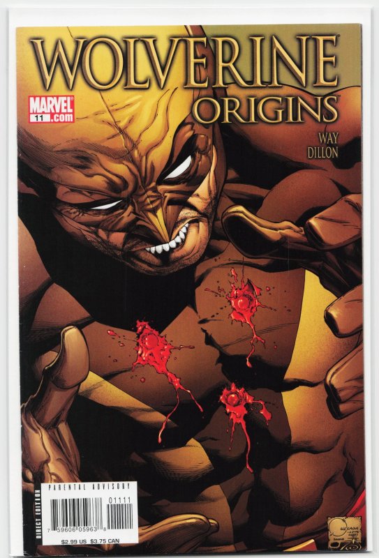 Wolverine: Origins #11 (Marvel Comics, 2007), raw, ungraded comic book — front cover