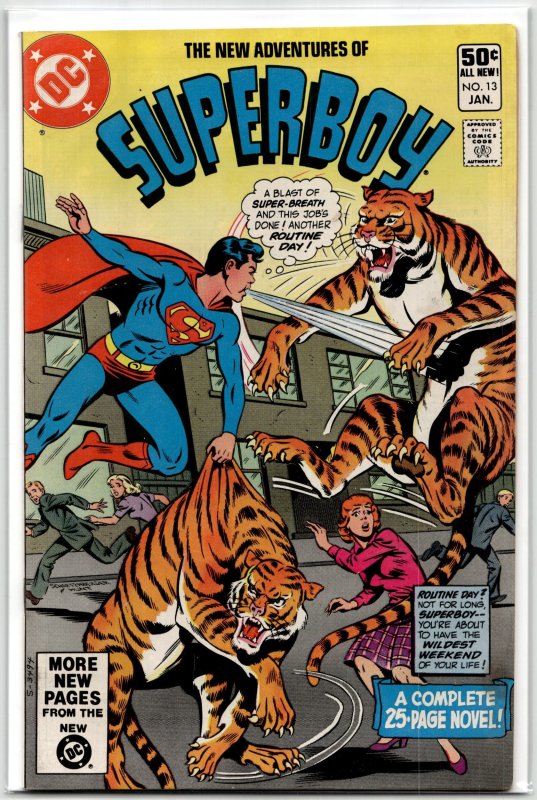 The New Adventures of Superboy #13 (1981), raw, ungraded comic book — front cover