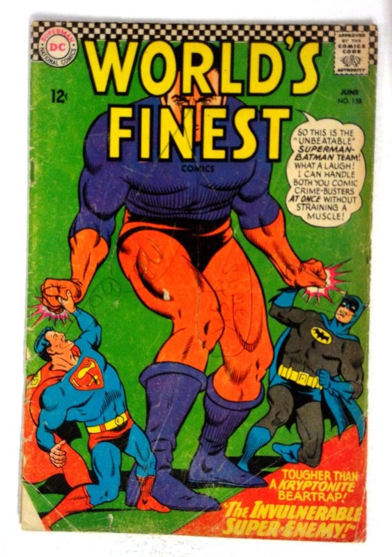 World's Finest Comics #158 (DC Comics, 1966), raw, ungraded comic book — front cover