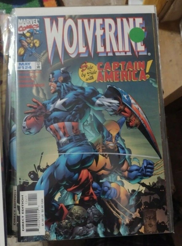 Wolverine #124 (Marvel Comics, 1997), raw, ungraded comic book — front cover