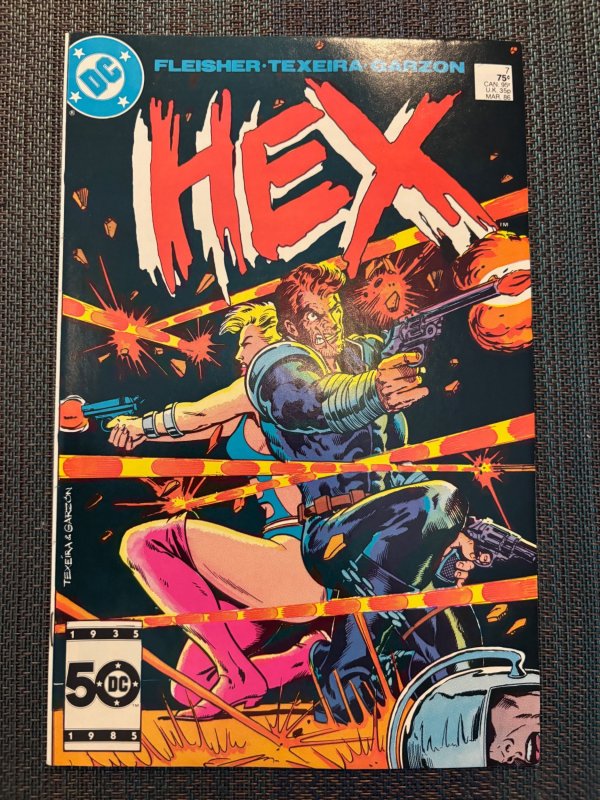 Hex #7 (DC Comics, 1986), raw, ungraded comic book — front cover