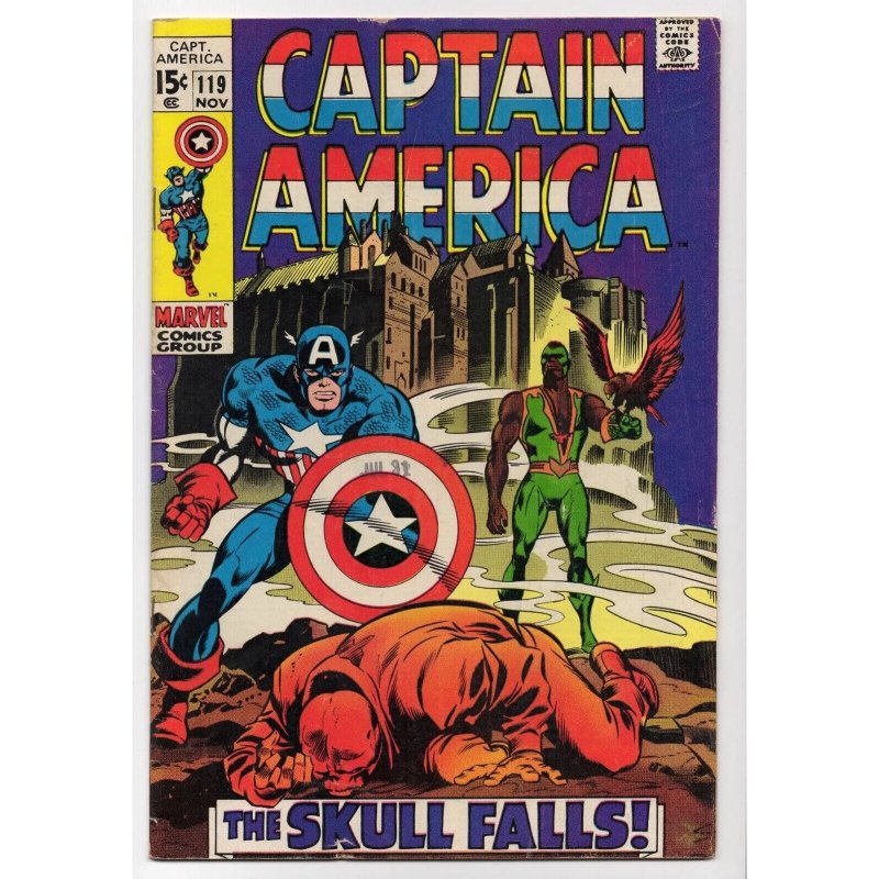 Captain America #119 (Marvel Comics, 1969), raw comic book in VG+ 4.5 condition — front cover