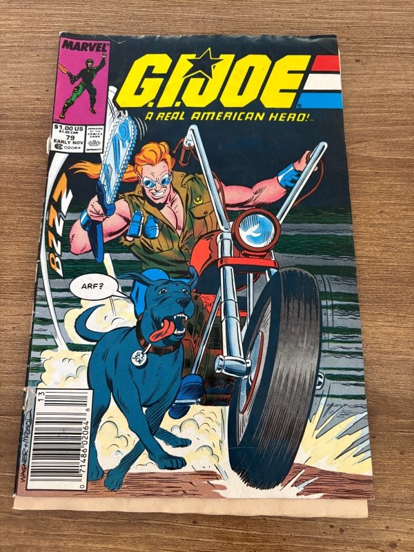 G.I. Joe #79 (Marvel Comics), raw comic book in VG condition — front cover