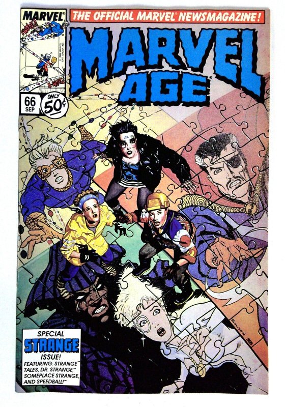Marvel Age #66 (Marvel Comics, 1988), raw comic book in NM- condition — front cover