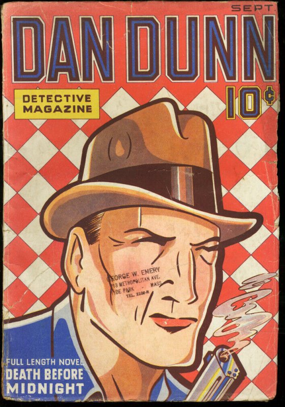 Pulp: Dan Dunn Detective Magazine 1936 Sept-Rare First Issue VG (1936), raw comic book in VG condition — front cover