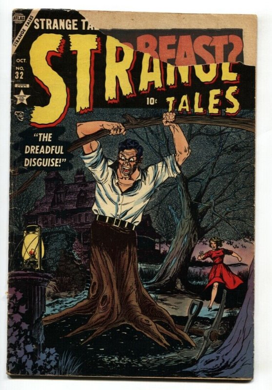 Strange Tales #32-1954-Atlas Pre-Code Horror-Man-Tree Groot? (Marvel Comics), raw, ungraded comic book — front cover