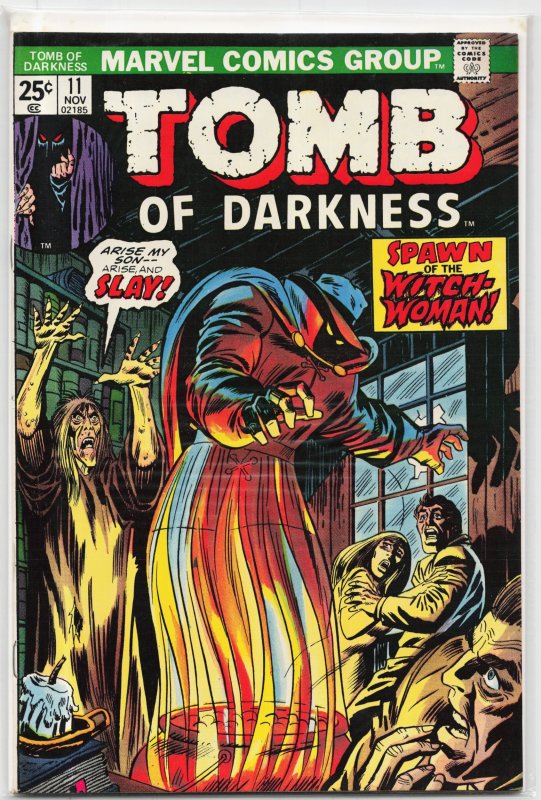 Tomb of Darkness #11 (Marvel Comics, 1974), raw, ungraded comic book — front cover