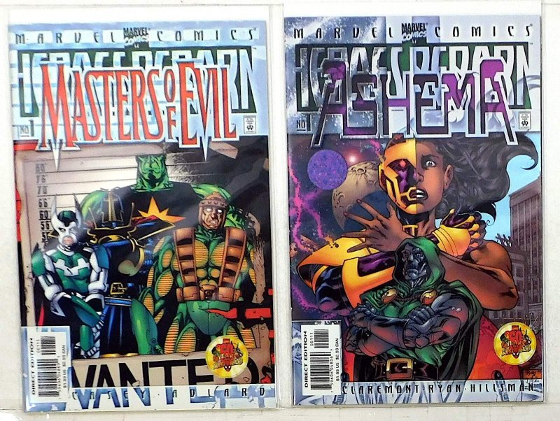 Heroes Reborn Lot 2 #Masters Evil 1, Ashema 1 1999 Marvel 1st Print Comic Books (Marvel Comics, 1999), raw, ungraded comic book — front cover