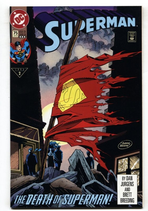 Superman-3rd Print #75 (DC Comics, 1993), raw comic book in NM- condition — front cover