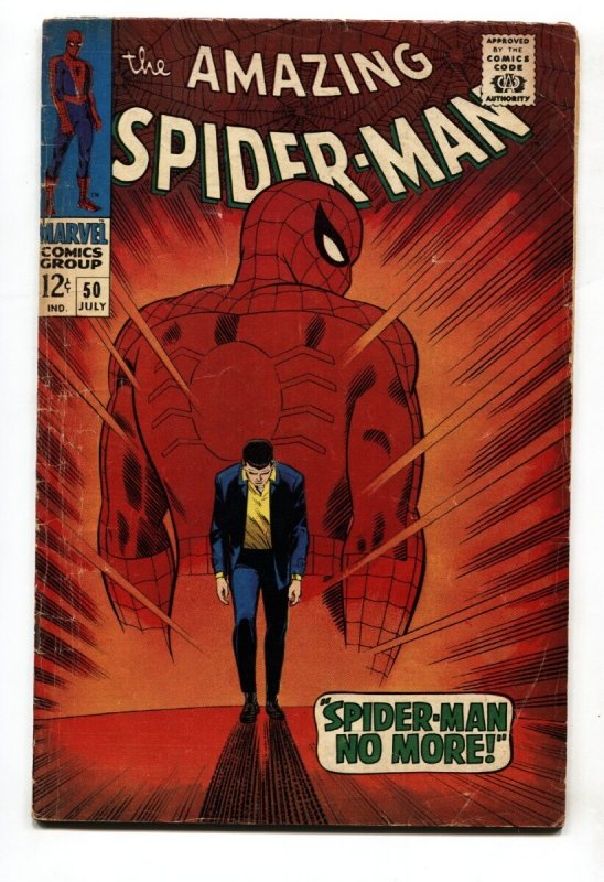 Amazing Spider-Man #50 - 1967 - Marvel - VG - Comic Book (Marvel Comics, 1967), raw comic book in VG condition — front cover
