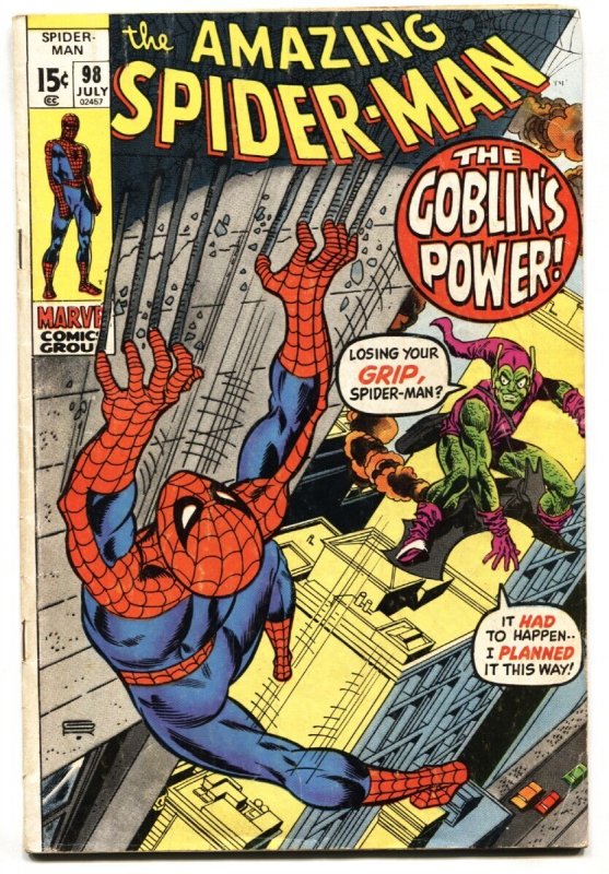 Amazing Spider-Man #98 - 1971 - Marvel - Vg/fn - Comic Book (Marvel Comics, 1971), raw comic book in VG/FN condition — front cover