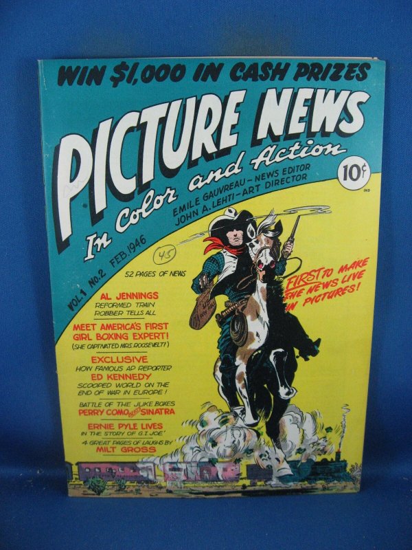 Picture News in Color and Action #2, raw comic book in VF- condition — front cover