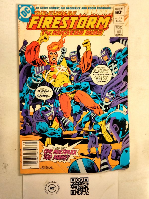 Firestorm the Nuclear Man #15 (DC Comics), raw comic book in VF condition — front cover