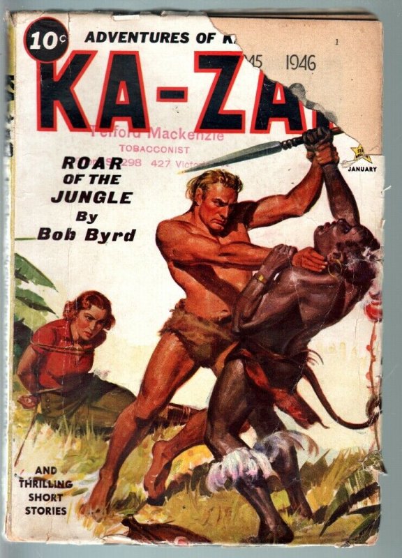 Ka-Zar Jan 1937-Marvel Mystery Comics Character-Rare Pulp!-G/vg G/vg (Marvel Comics, 1937), raw comic book in VG condition — front cover