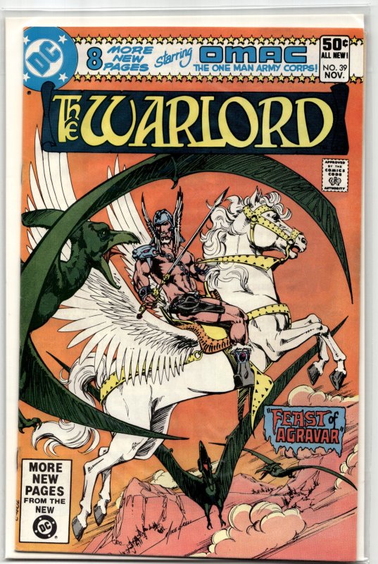 Warlord #39 (DC Comics, 1980), raw, ungraded comic book — front cover