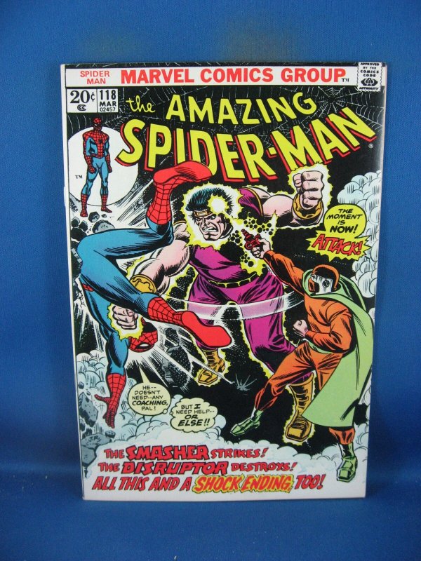 Amazing Spider-Man #118 (Marvel Comics, 1972), raw comic book in NM- condition — front cover