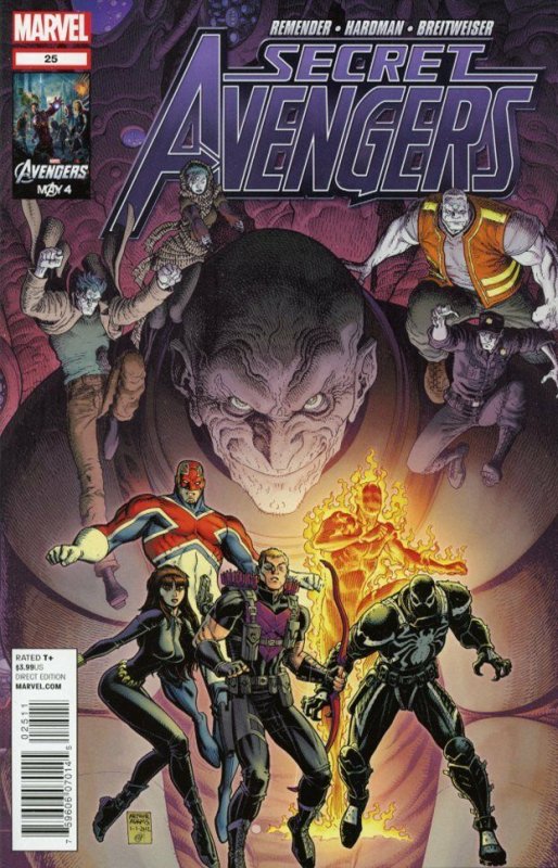 Secret Avengers #25 (Marvel Comics), raw, ungraded comic book — front cover