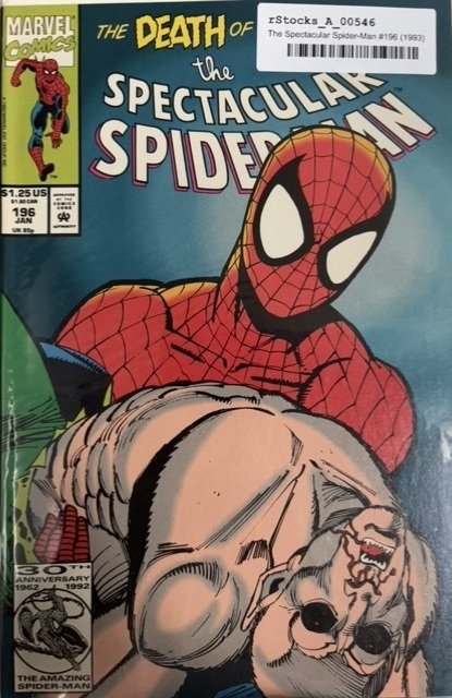 The Spectacular Spider-Man #196 (Marvel Comics, 1993), raw, ungraded comic book — front cover