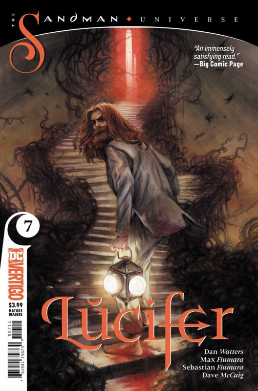Lucifer #7 (DC Comics, 2018), raw comic book in VF/NM condition — front cover