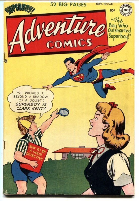 Adventure Comics #168 (DC Comics), raw comic book in FN+ condition — front cover