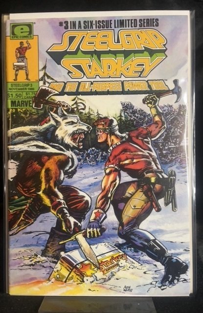 Steelgrip Starkey #3 (1986), raw, ungraded comic book — front cover