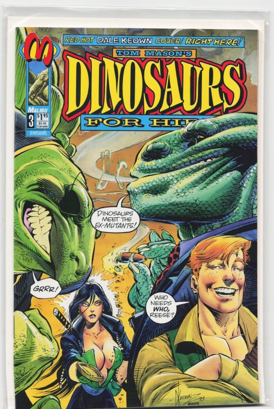 Dinosaurs for Hire #3 (Archie Comics, 1993), raw, ungraded comic book — front cover