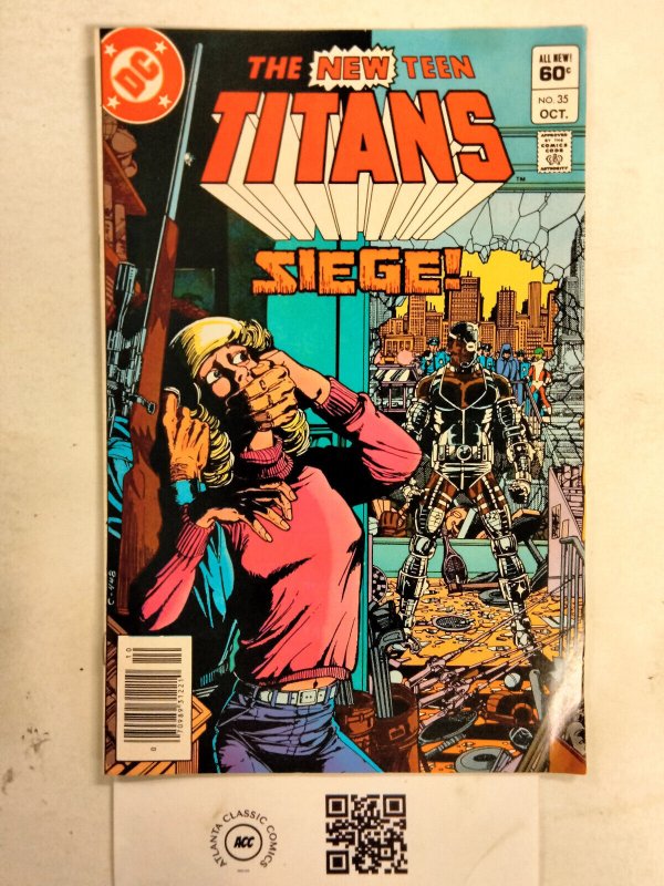 New Teen Titans #35 (DC Comics), raw comic book in VF condition — front cover