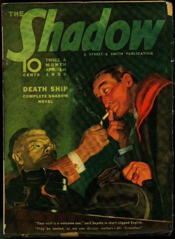 Shadow 1939 Apr 1-Great Issue-Rare Pulp-Street & Smith FN (Street & Smith, 1939), raw comic book in FN condition — front cover