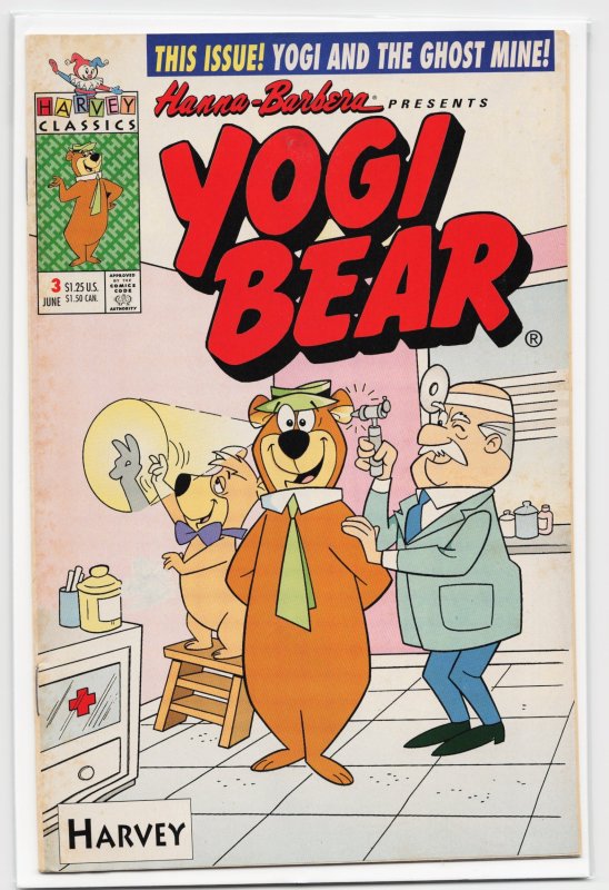 Yogi Bear #3 (1993), raw, ungraded comic book — front cover