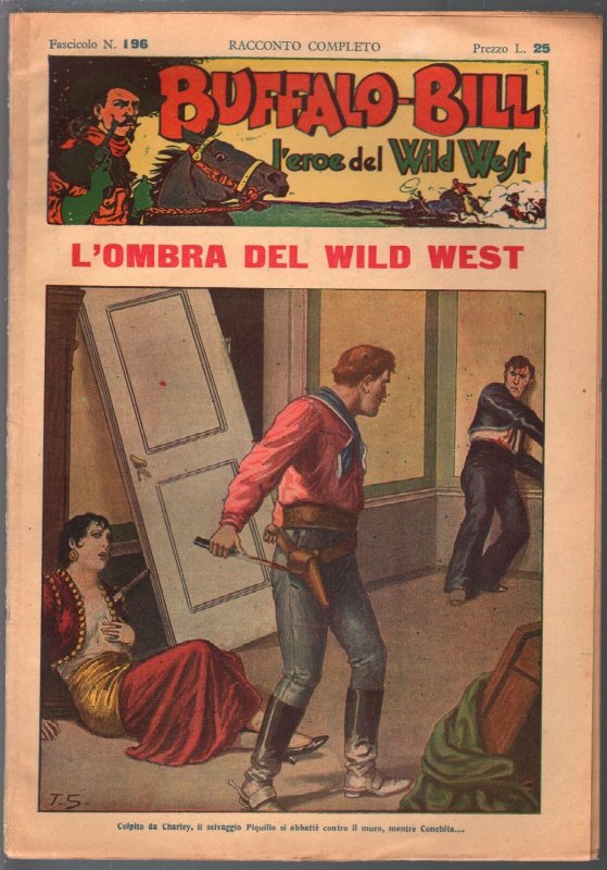 Pulp: Buffalo Bill Hero of the Wild West #196 (1950), raw, ungraded comic book — front cover