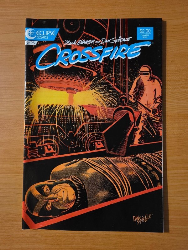 Crossfire #25 (Eclipse Comics, 1987), raw comic book in NM condition — front cover