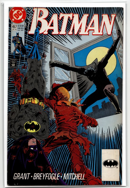 Batman #457 (DC Comics, 1990), raw, ungraded comic book — front cover