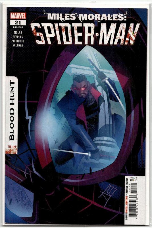 Miles Morales: Spider-Man #21 (Marvel Comics, 2024), raw, ungraded comic book — front cover