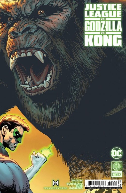 Justice League vs. Godzilla vs. Kong #4 (2023), raw comic book in NM condition — front cover