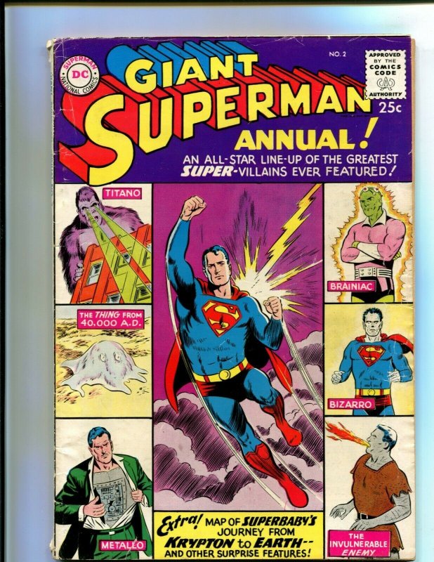Superman Annual #2 (DC Comics, 1960), raw comic book in 5.0 condition — front cover