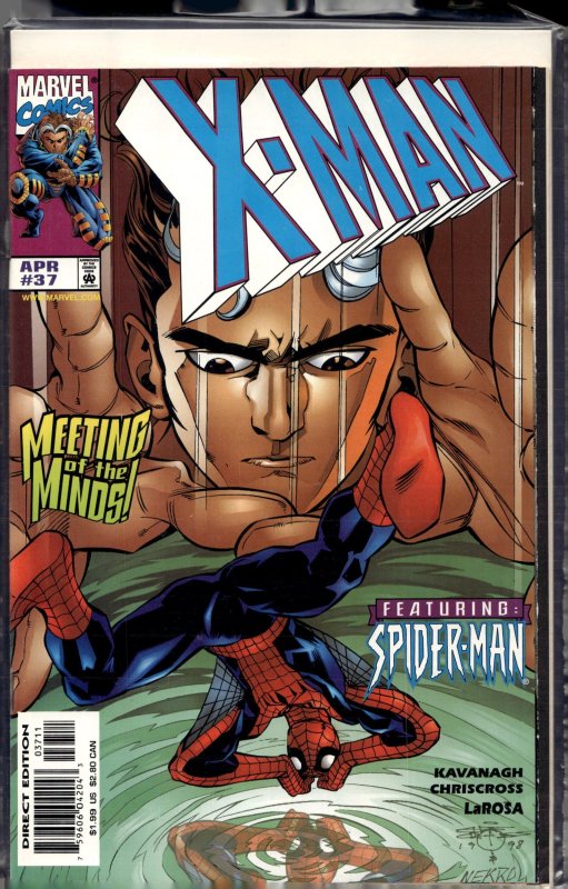 X-Man #37 (1998), raw, ungraded comic book — front cover