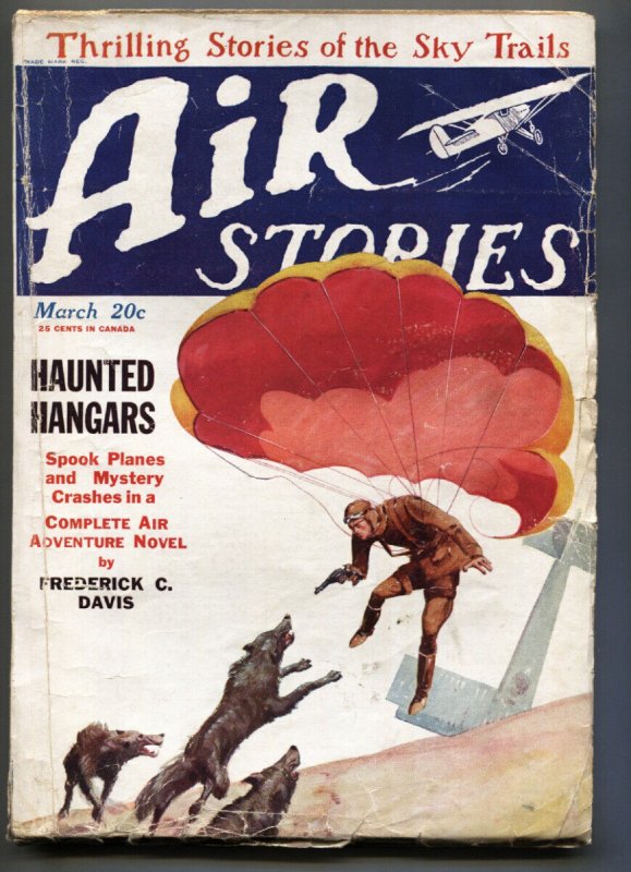 Air Stories 3/1928-Rare Aviation PULP-Frederick L. Nebel-Arthur J. Burks-VG, raw comic book in VG condition — front cover