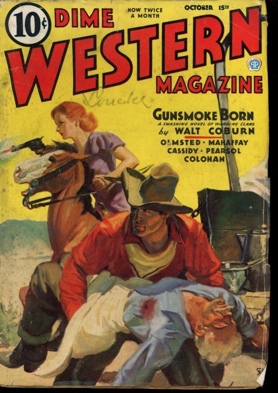 Dime Western Magazine - 10/15/35 - Condition: VG - Baumhofer Cover - 73431, raw comic book in VG condition — front cover
