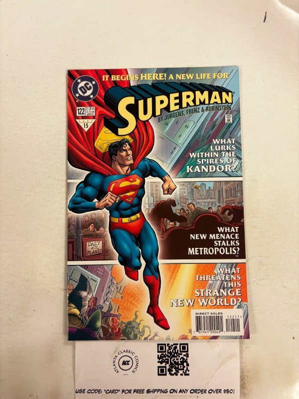 Superman #122 (DC Comics, 1958), raw comic book in NM condition — front cover