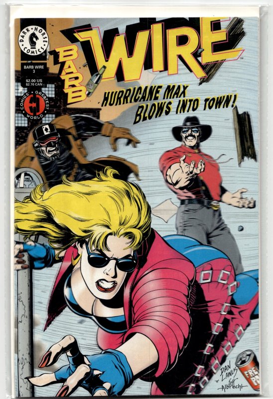 Barb Wire #3 (Dark Horse Comics, 1994), raw, ungraded comic book — front cover