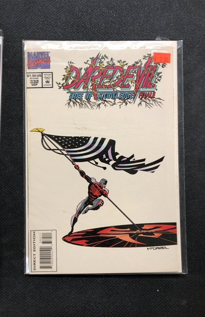 Daredevil #332 (Marvel Comics, 1994), raw, ungraded comic book — front cover