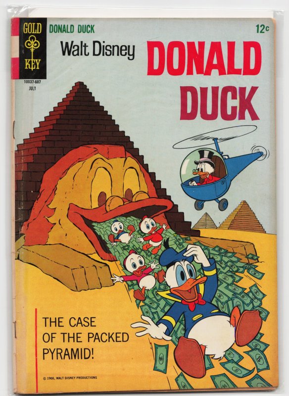 Donald Duck #108 (Gold Key, 1966), raw, ungraded comic book — front cover