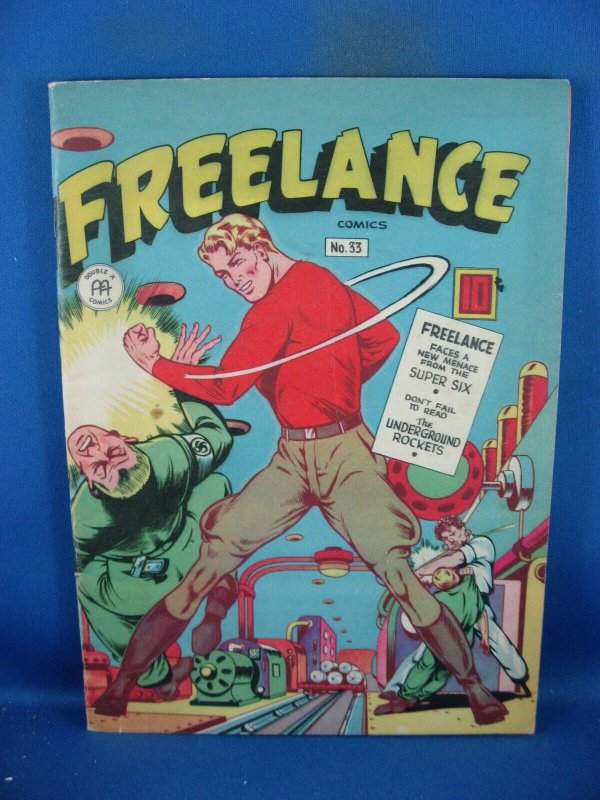 Freelance 33 Vol 3 #33 (1946), raw comic book in VF condition — front cover