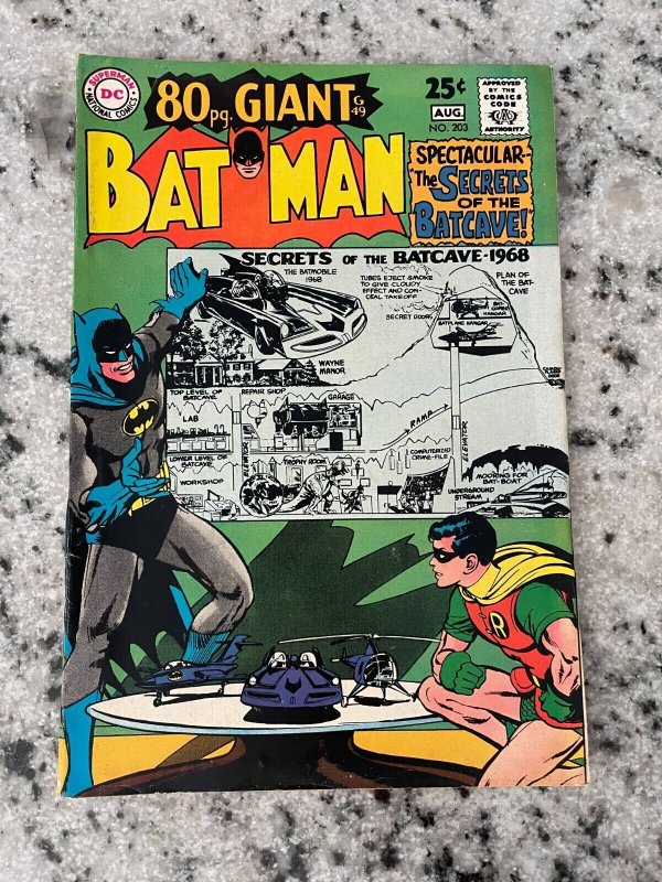 Batman #203 (DC Comics), raw comic book in VF/NM condition — front cover