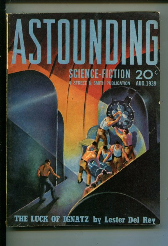 Astounding Science Fiction August 1939 1st Published Heinlen STORY--Life-Line (1939), raw, ungraded comic book — front cover